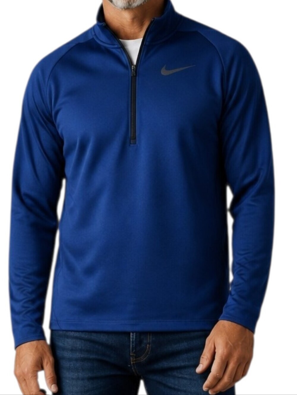 Nike Men's Royal Blue Dri-FIT Quarter-Zip Pullover